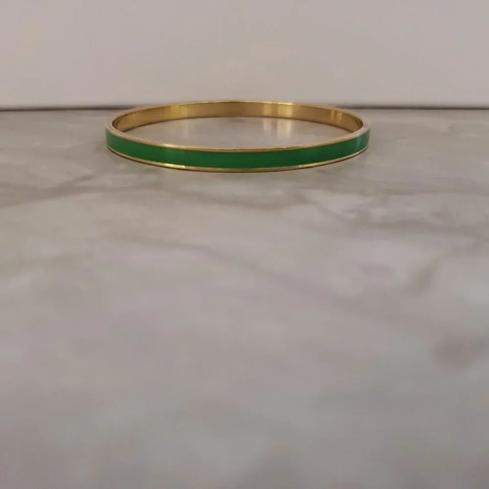 💚 Vintage Y2k 00s 2000's J. Crew Bright Spring Green Skinny Bangle 💚
